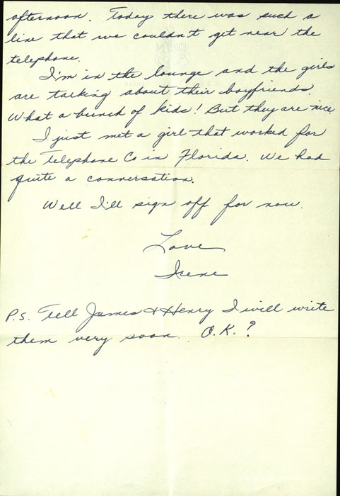 Letter, Irene Conole To Her Parents - Rochester Voices