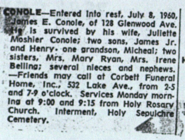 Obituary, James E. Conole