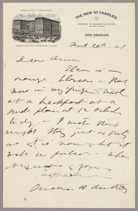 Letter, Susan B. Anthony to Anna Dann Mason