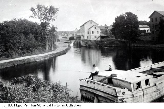 Photograph, fishing on the Erie Canal, Perinton, NY