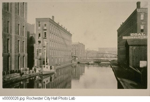 Photograph, Erie Canal near Exchange Street, Rochester, NY