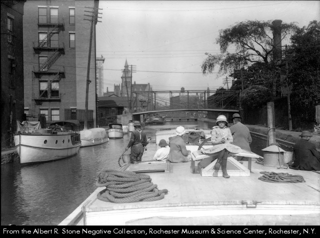 Photograph, boat ride on the Erie Canal, Rochester, NY