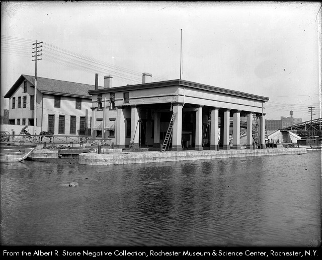 Photograph, Erie Canal weigh lock, from south