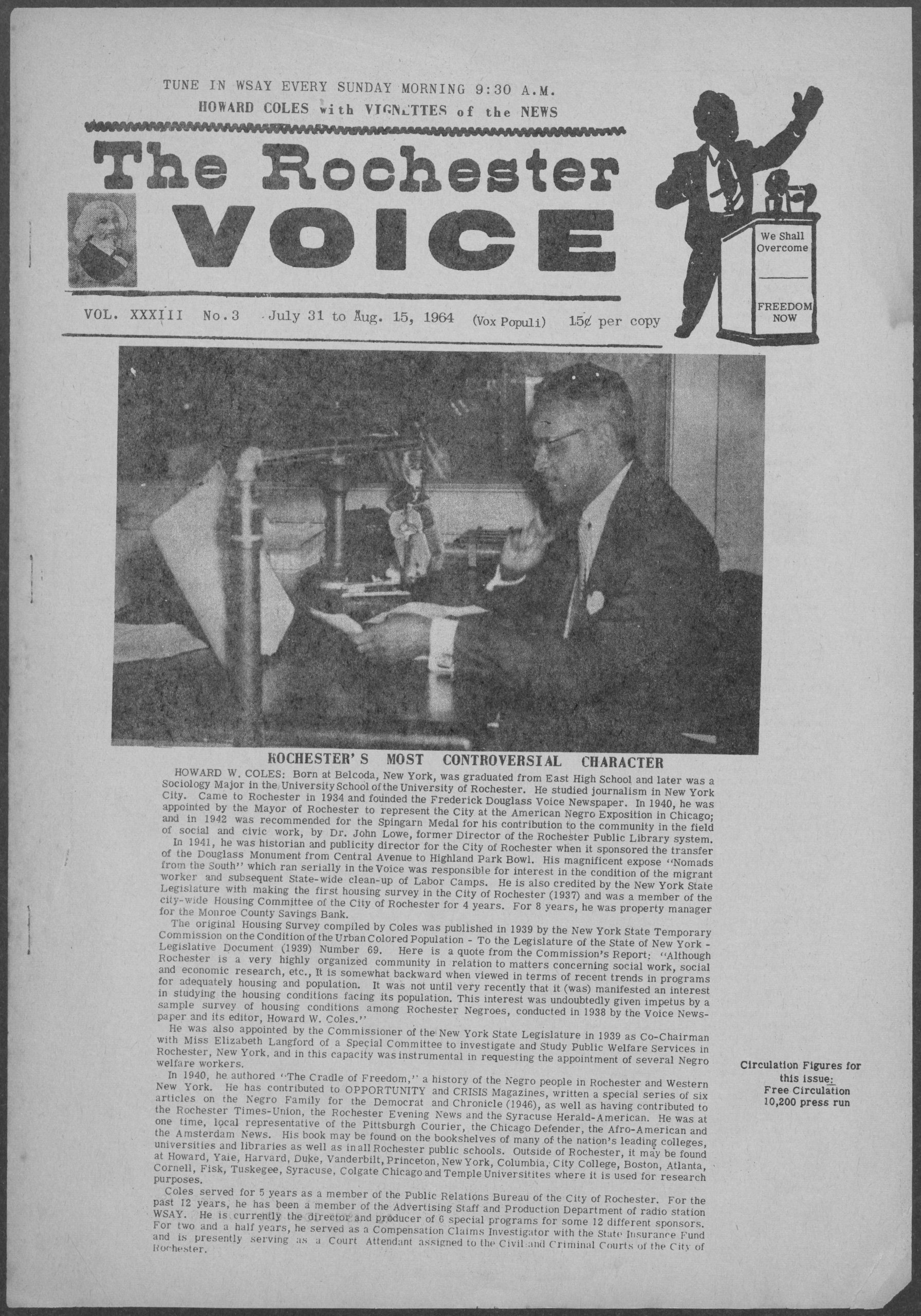 Newspaper, Rochester Voice, vol. 33, no. 3